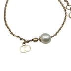 Dior Bracelet Logo Pearl Chain Gold — view 4