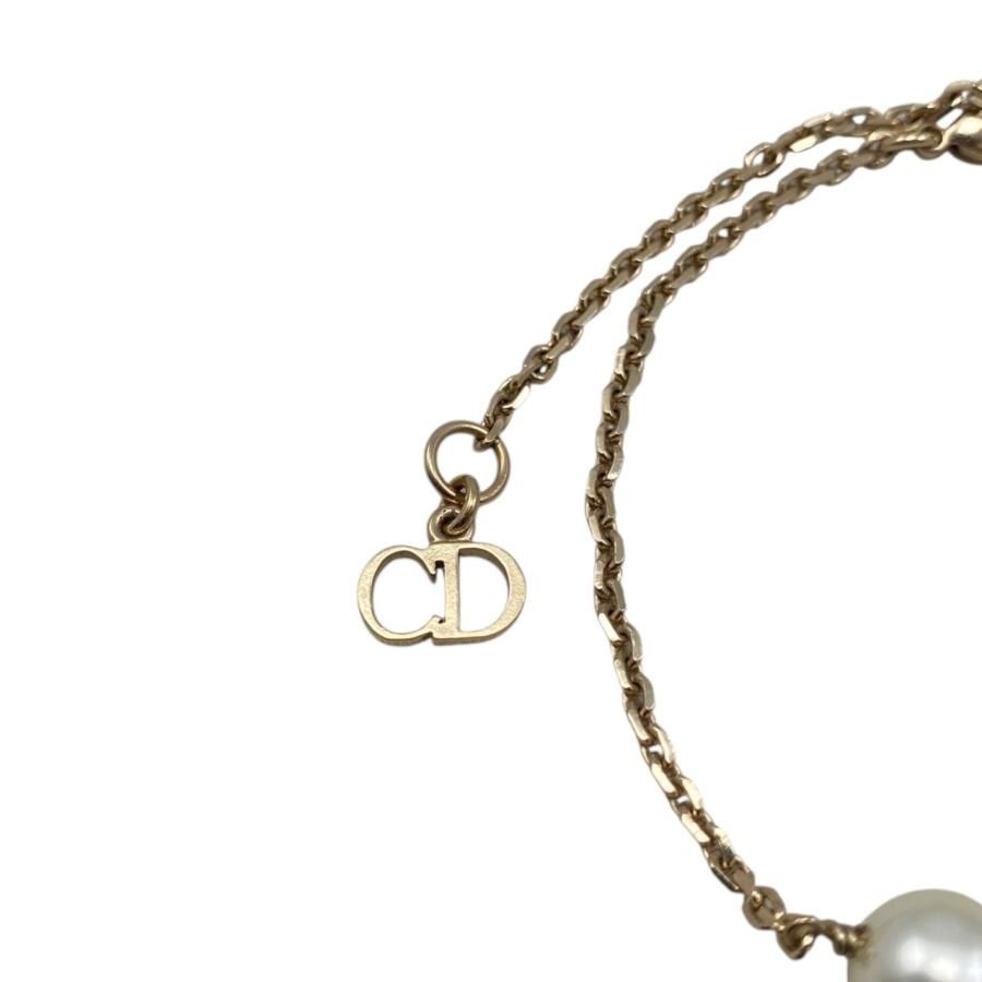 Dior Bracelet Logo Pearl Chain Gold — view 5