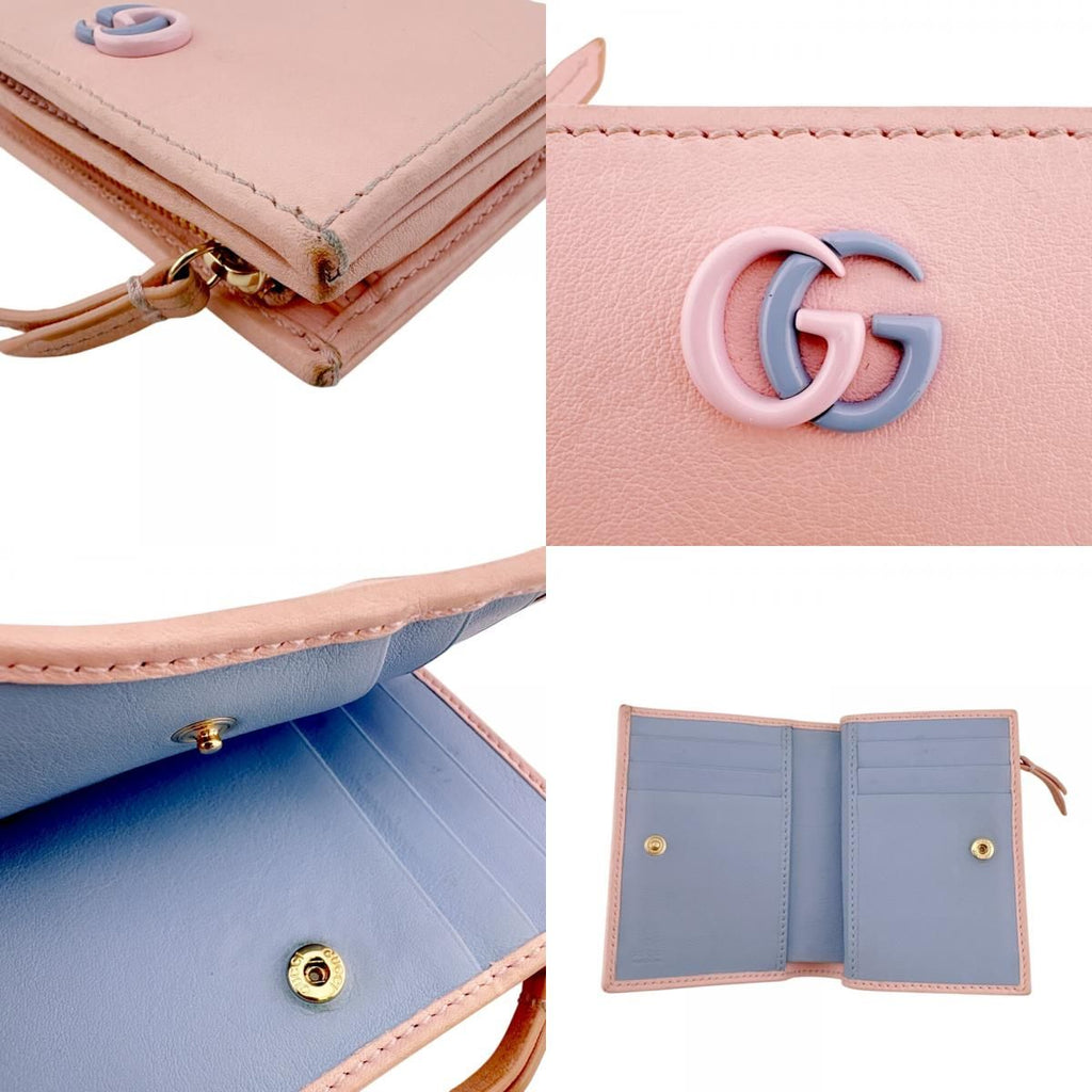 Gucci Double Small Wallet Compact Bicolor GG Marmont Bifold — view 6