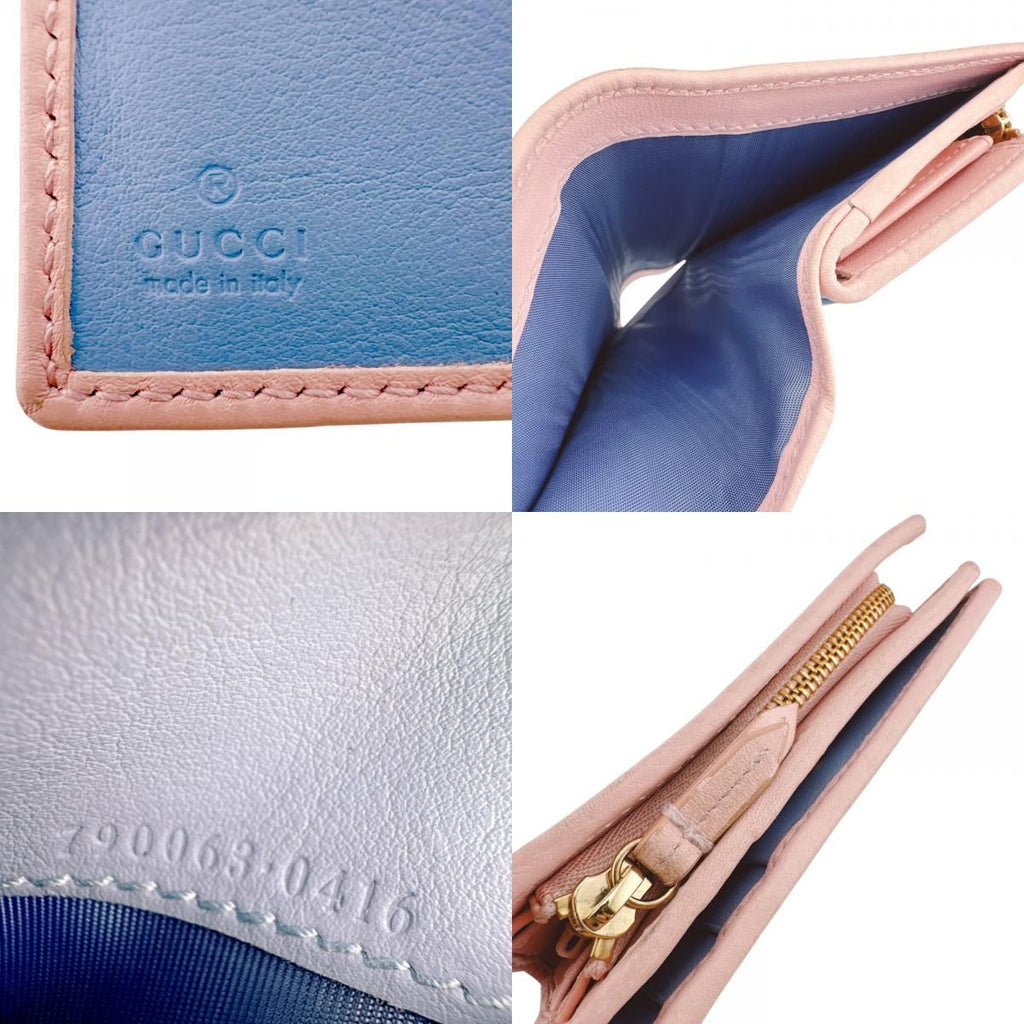Gucci Double Small Wallet Compact Bicolor GG Marmont Bifold — view 7