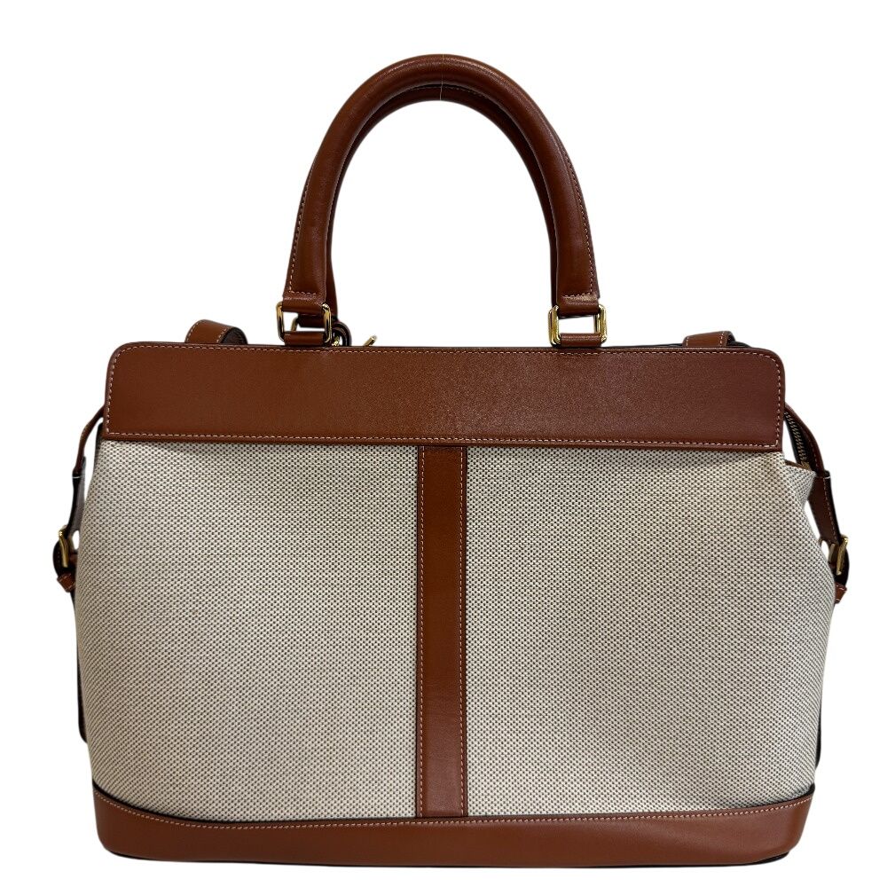 Celine 2-Way Hand Leather Trim Cover de France Shoulder Bag — view 2