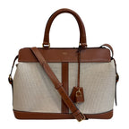 Celine 2-Way Hand Leather Trim Cover de France Shoulder Bag