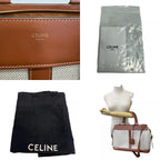 Celine 2-Way Hand Leather Trim Cover de France Shoulder Bag — view 8