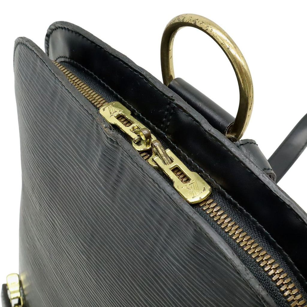 Louis Vuitton Epi Cobran Backpack Shoulder Bag Leather Noir Black — view 4