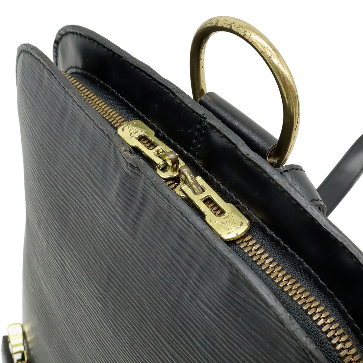 Louis Vuitton Epi Cobran Backpack Shoulder Bag Leather Noir Black — view 4