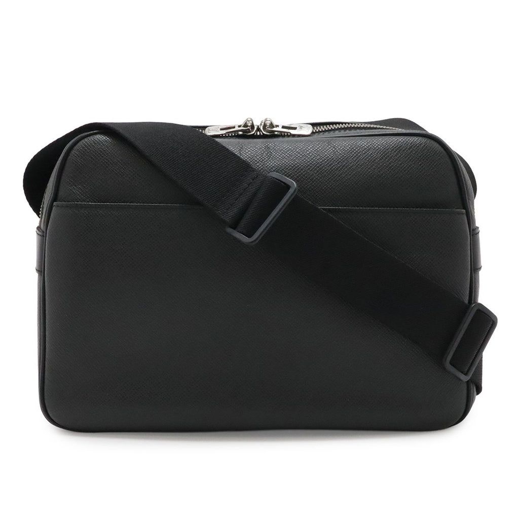 Louis Vuitton Taiga Reporter PM Shoulder Bag Crossbody Leather Ardoise Black