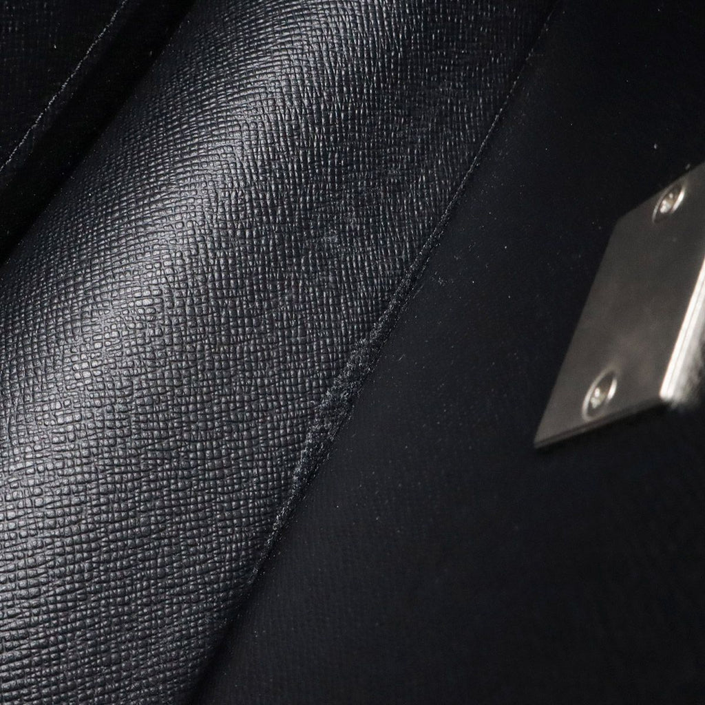 Louis Vuitton Taiga Selenga Clutch Leather Ardoise Black — view 7