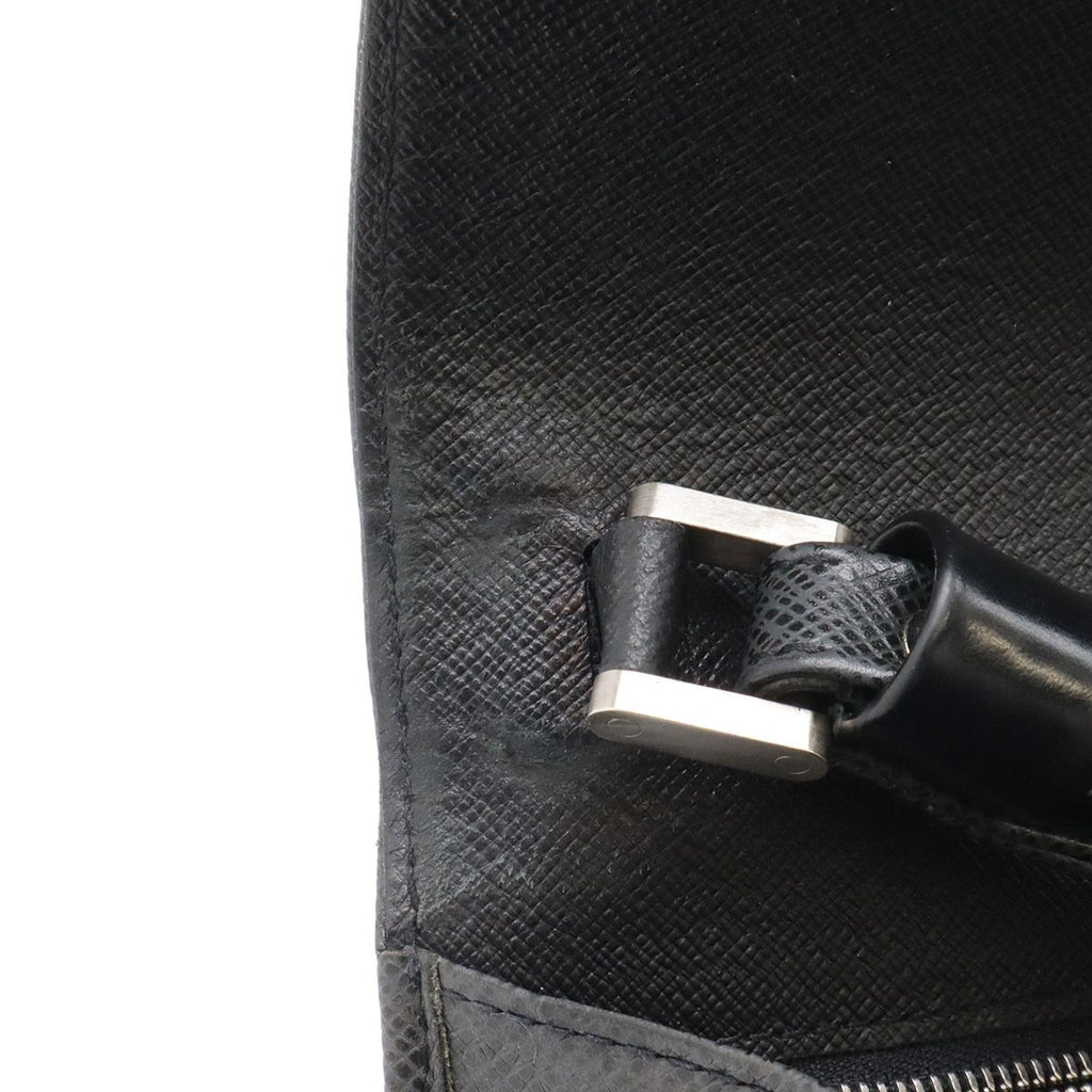 Louis Vuitton Taiga Selenga Clutch Leather Ardoise Black — view 8