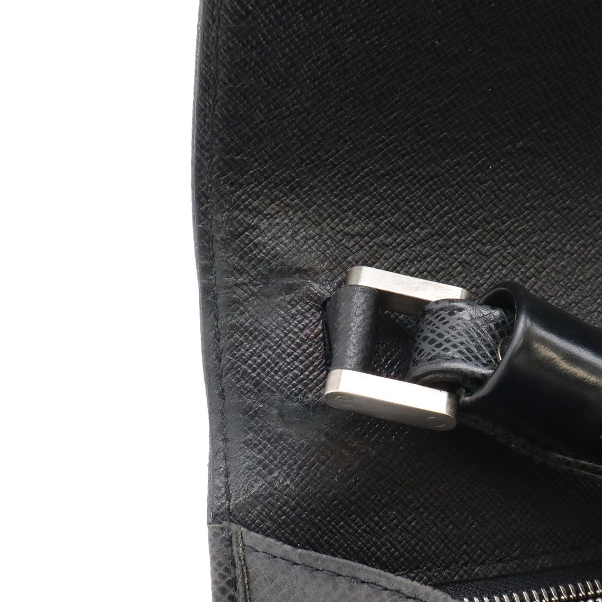 Louis Vuitton Taiga Selenga Clutch Leather Ardoise Black — view 8
