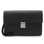 Louis Vuitton Taiga Selenga Clutch Leather Ardoise Black