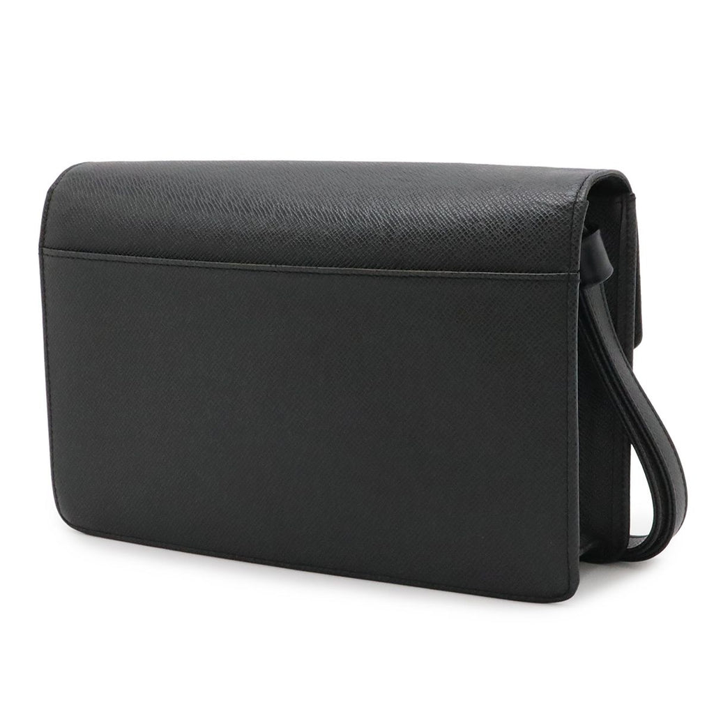 Louis Vuitton Taiga Selenga Clutch Leather Ardoise Black — view 2