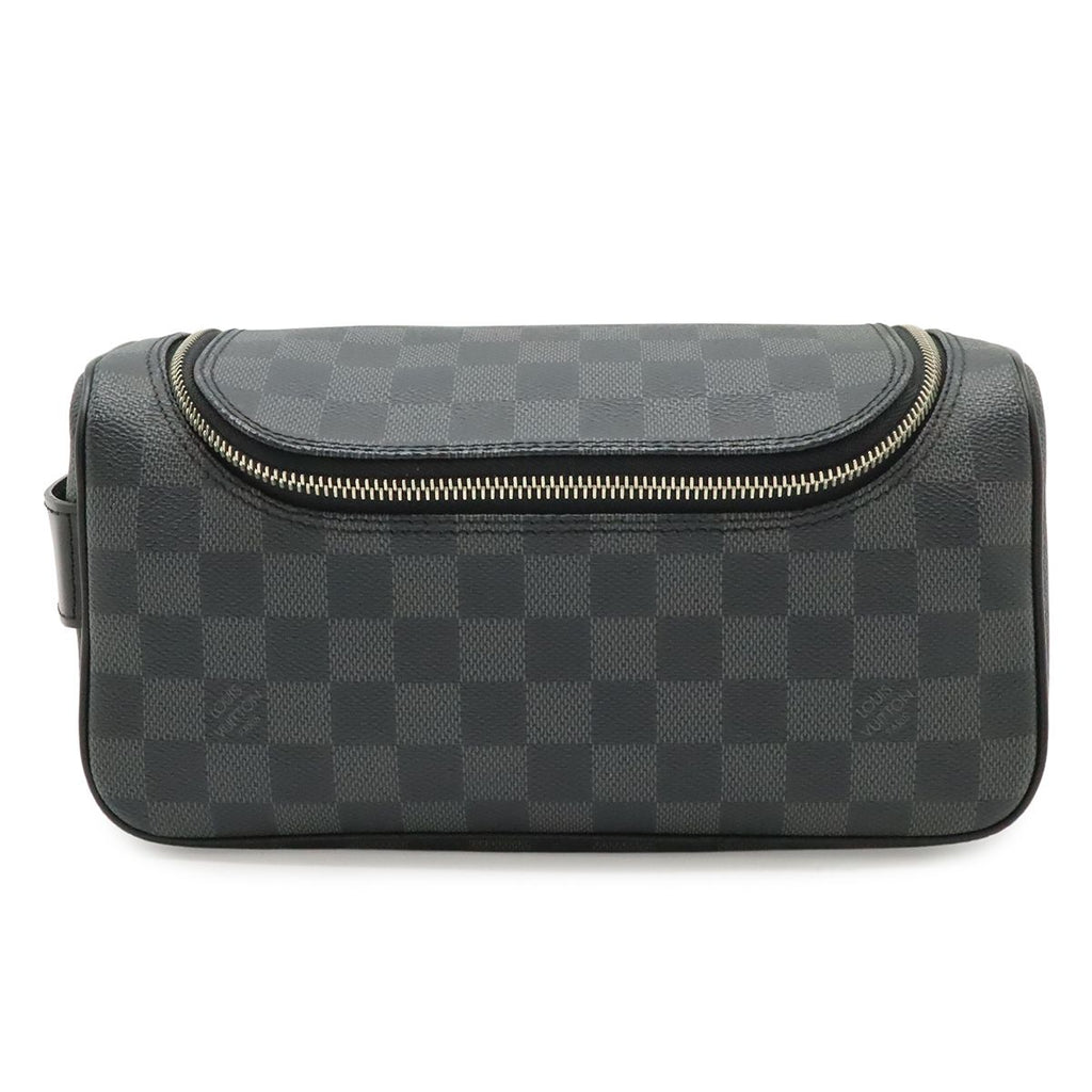 Louis Vuitton Damier Graphite Toilette Pouch Travel Clutch Handbag