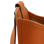 Hermes Vespa TPM Shoulder Bag Pochette Crossbody Leather Orange Silver — view 4
