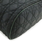 Dior Cannage Tote 2-Way Chain Shoulder Bag Leather Black Silver — view 3