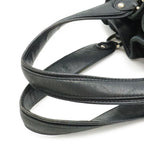 Dior Cannage Tote 2-Way Chain Shoulder Bag Leather Black Silver — view 4