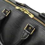 Louis Vuitton Epi Keepall 45 Boston Bag Travel Purse Leather Noir Black Gold — view 6