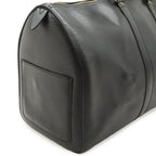 Louis Vuitton Epi Keepall 45 Boston Bag Travel Purse Leather Noir Black Gold — view 4