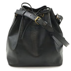 Louis Vuitton Epi Petit Noir Shoulder Bag Drawstring Black
