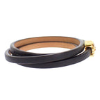 Loewe Anagram Bracelet S Calf Black Gold — view 6