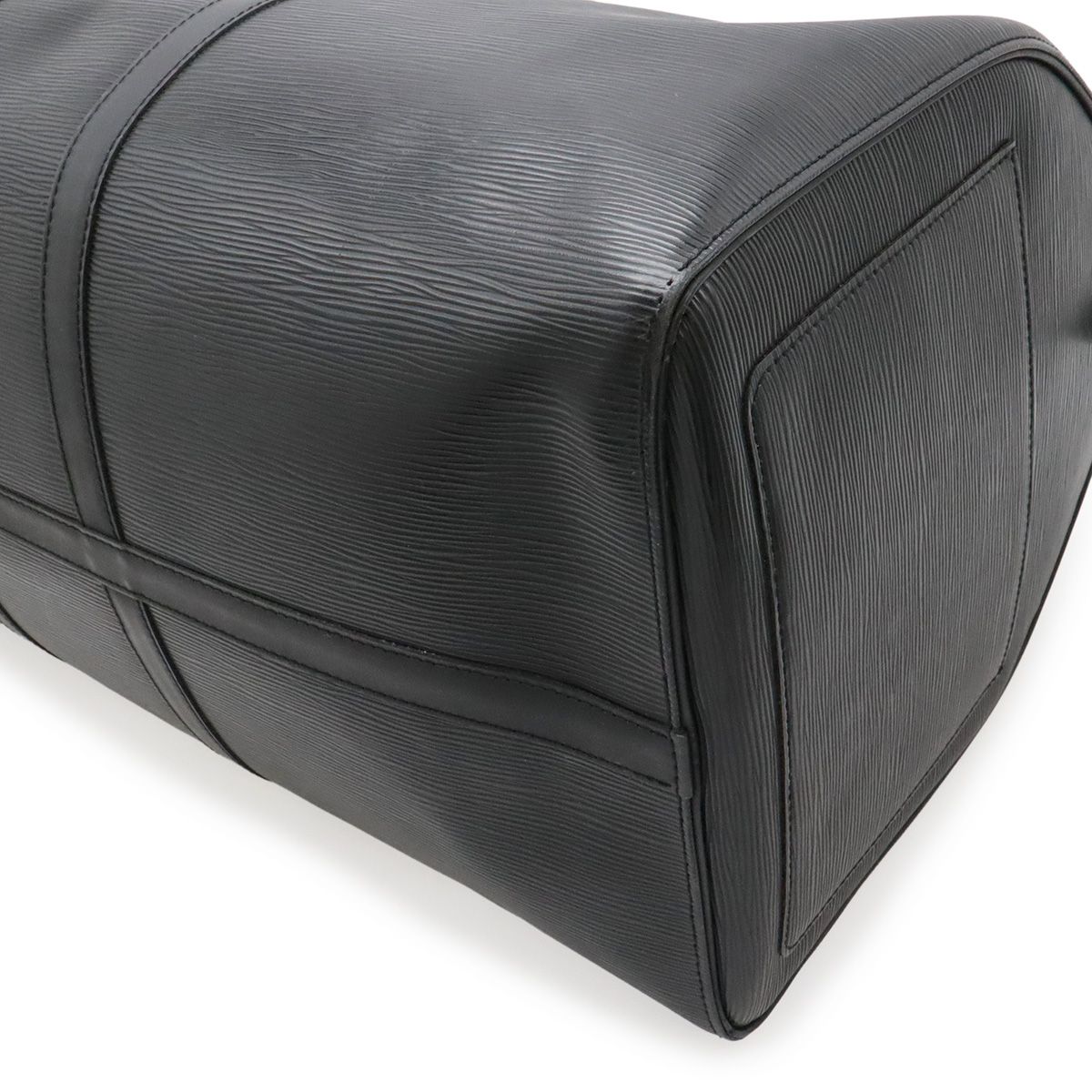 Louis Vuitton Epi Keepall 55 Boston Bag Travel Purse Leather Noir Black — view 3