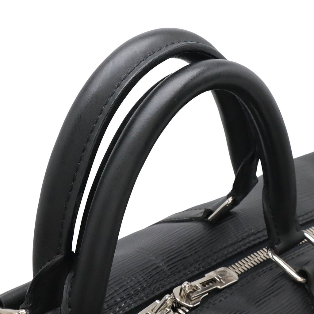 Louis Vuitton Epi Keepall 55 Boston Bag Travel Purse Leather Noir Black — view 7