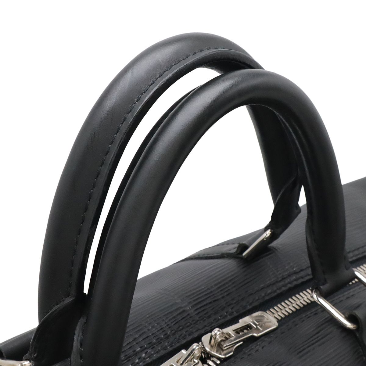 Louis Vuitton Epi Keepall 55 Boston Bag Travel Purse Leather Noir Black — view 7