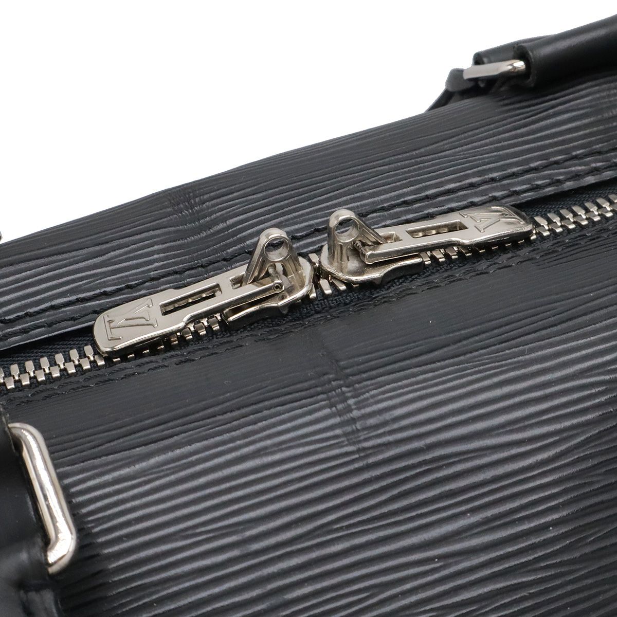 Louis Vuitton Epi Keepall 55 Boston Bag Travel Purse Leather Noir Black — view 6