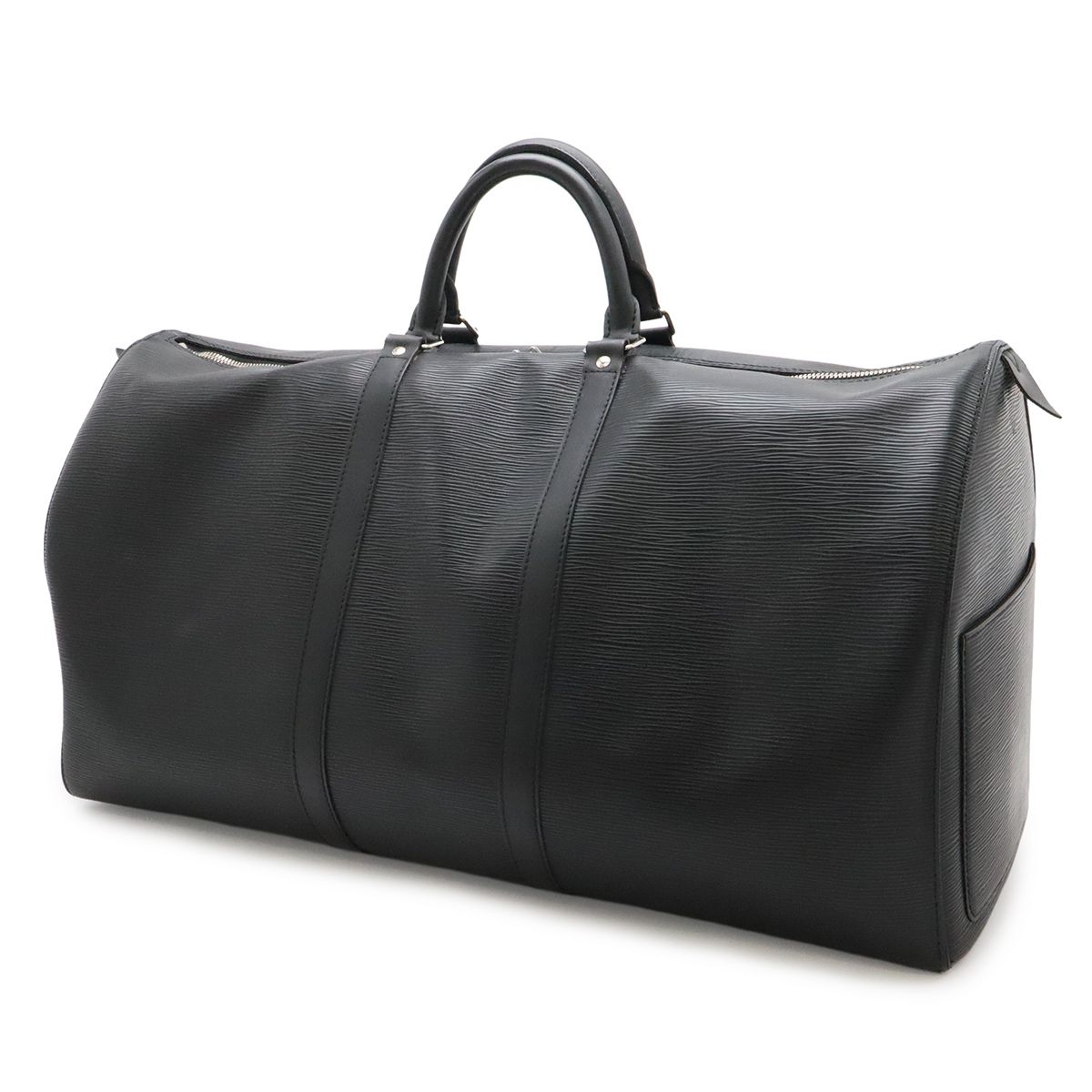 Louis Vuitton Epi Keepall 55 Boston Bag Travel Purse Leather Noir Black — view 2