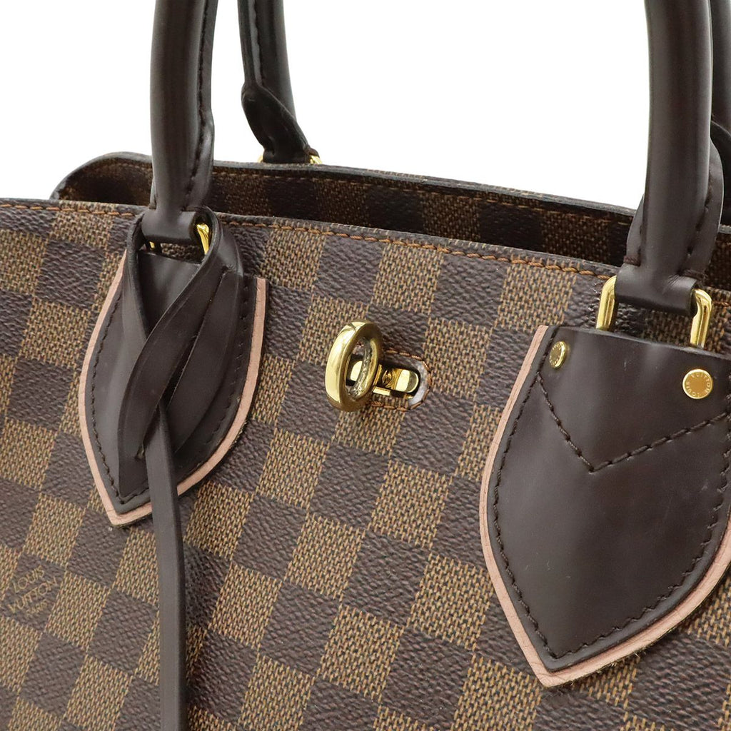 Louis Vuitton Damier Normandy Handbag Brown Magnolia Pink — view 9