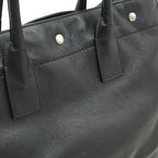 Saint Laurent Paris YSL Yves Rive Gauche Tote Shoulder Bag Leather Black — view 8