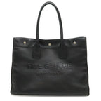 Saint Laurent Paris YSL Yves Rive Gauche Tote Shoulder Bag Leather Black