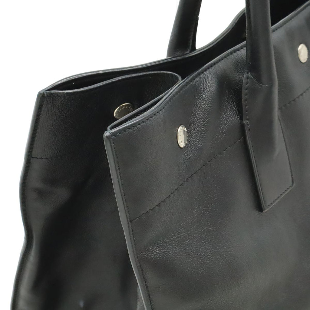Saint Laurent Paris YSL Yves Rive Gauche Tote Shoulder Bag Leather Black — view 7
