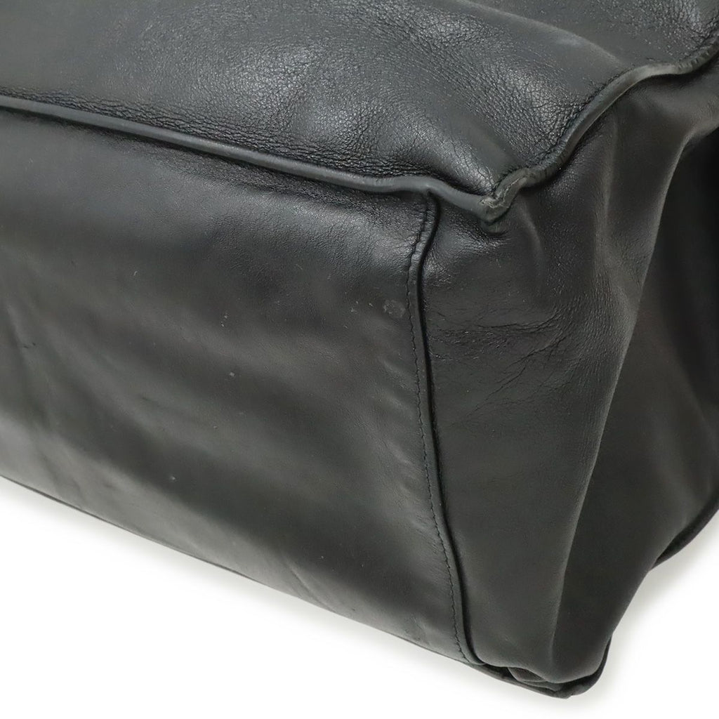 Saint Laurent Paris YSL Yves Rive Gauche Tote Shoulder Bag Leather Black — view 3