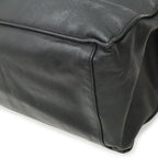 Saint Laurent Paris YSL Yves Rive Gauche Tote Shoulder Bag Leather Black — view 3
