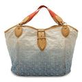 Louis Vuitton Monogram Denim Sunbeam Gradient Tote Shoulder Bag Blue