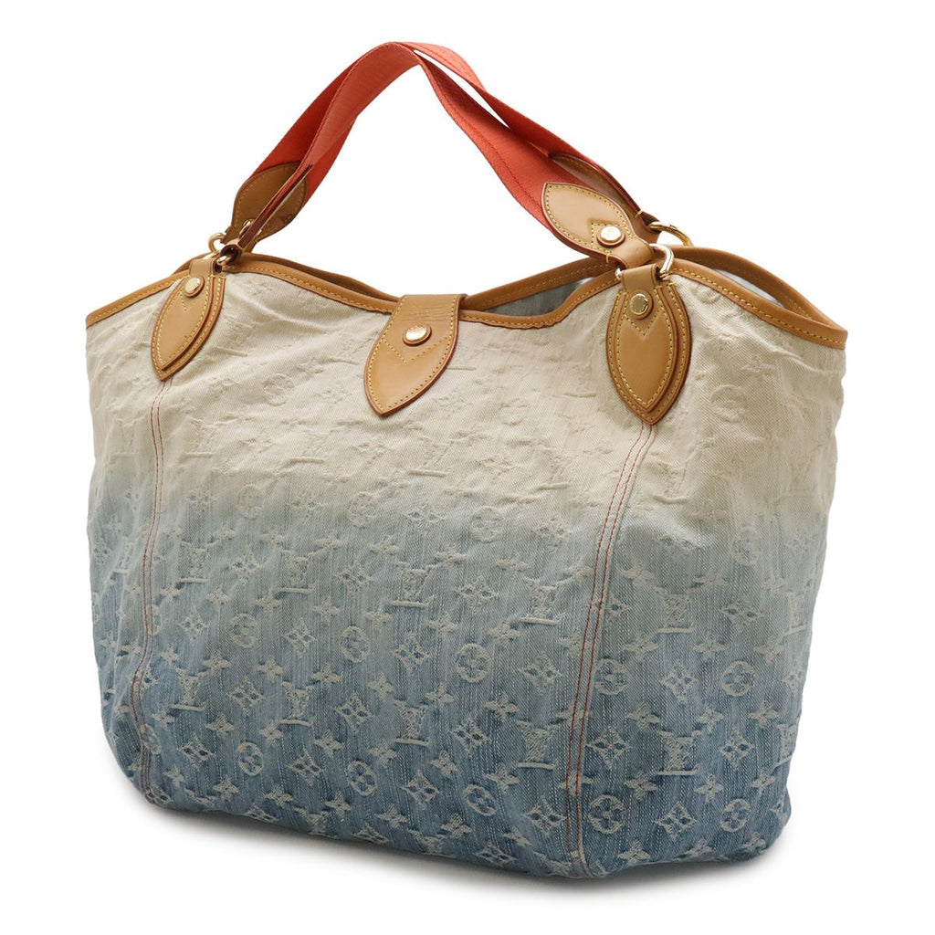Louis Vuitton Monogram Denim Sunbeam Gradient Tote Shoulder Bag Blue — view 2