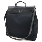 Hermes Herbag MM 2-Way Shoulder Bag Toile Officier Canvas Black — view 2