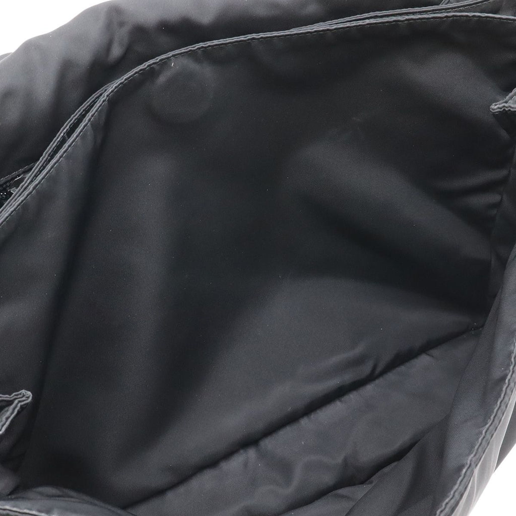 Prada Re-Nylon Triangle Padded Shoulder Bag Crossbody Leather Nero Black — view 6