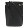 Loewe Anagram Dice Pocket Shoulder Bag Pouch Pochette Classic Calf Leather Black