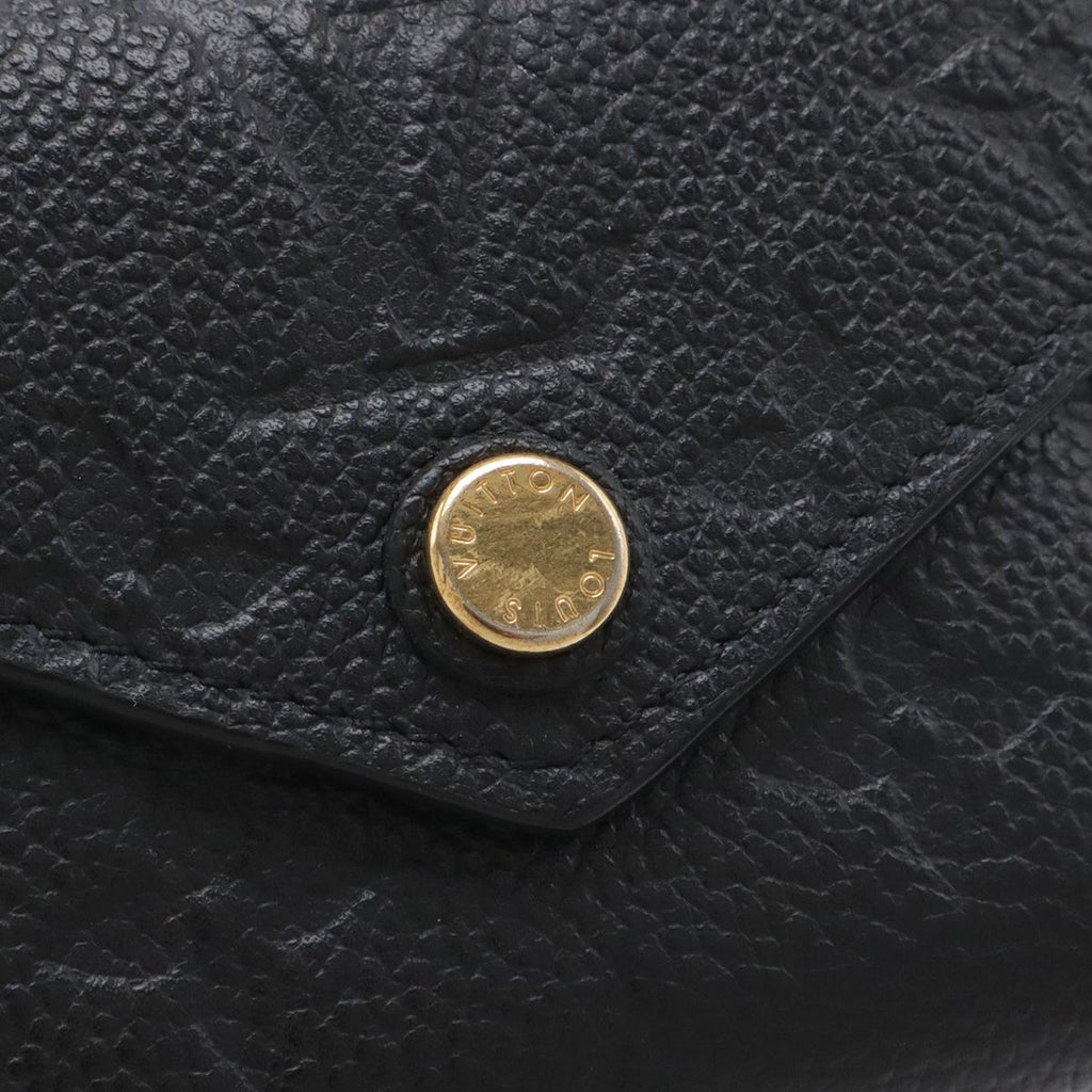 Louis Vuitton Monogram Empreinte Portefeuille Zoe Trifold Wallet Noir Black Gold — view 4