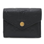 Louis Vuitton Monogram Empreinte Portefeuille Zoe Trifold Wallet Noir Black Gold