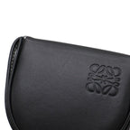 Loewe Anagram Heel Pouch Mini Shoulder Bag Pochette Calf Leather Black 109.54.15 — view 4