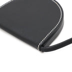 Loewe Anagram Heel Pouch Mini Shoulder Bag Pochette Calf Leather Black 109.54.15 — view 3