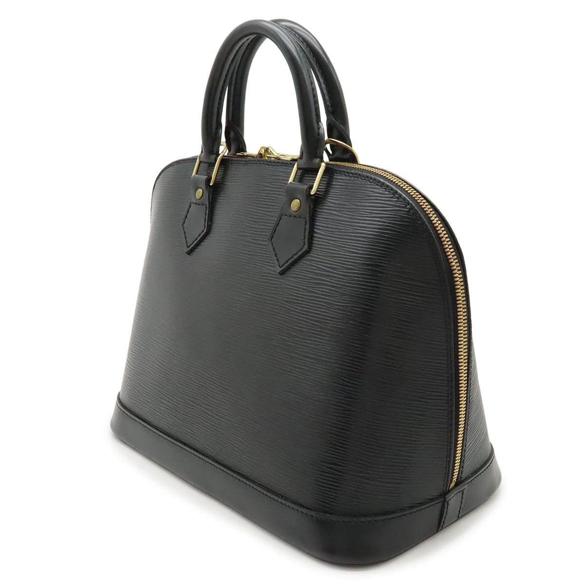 Louis Vuitton Epi Alma Handbag Leather Noir Black Gold — view 2