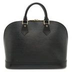 Louis Vuitton Epi Alma Handbag Leather Noir Black Gold