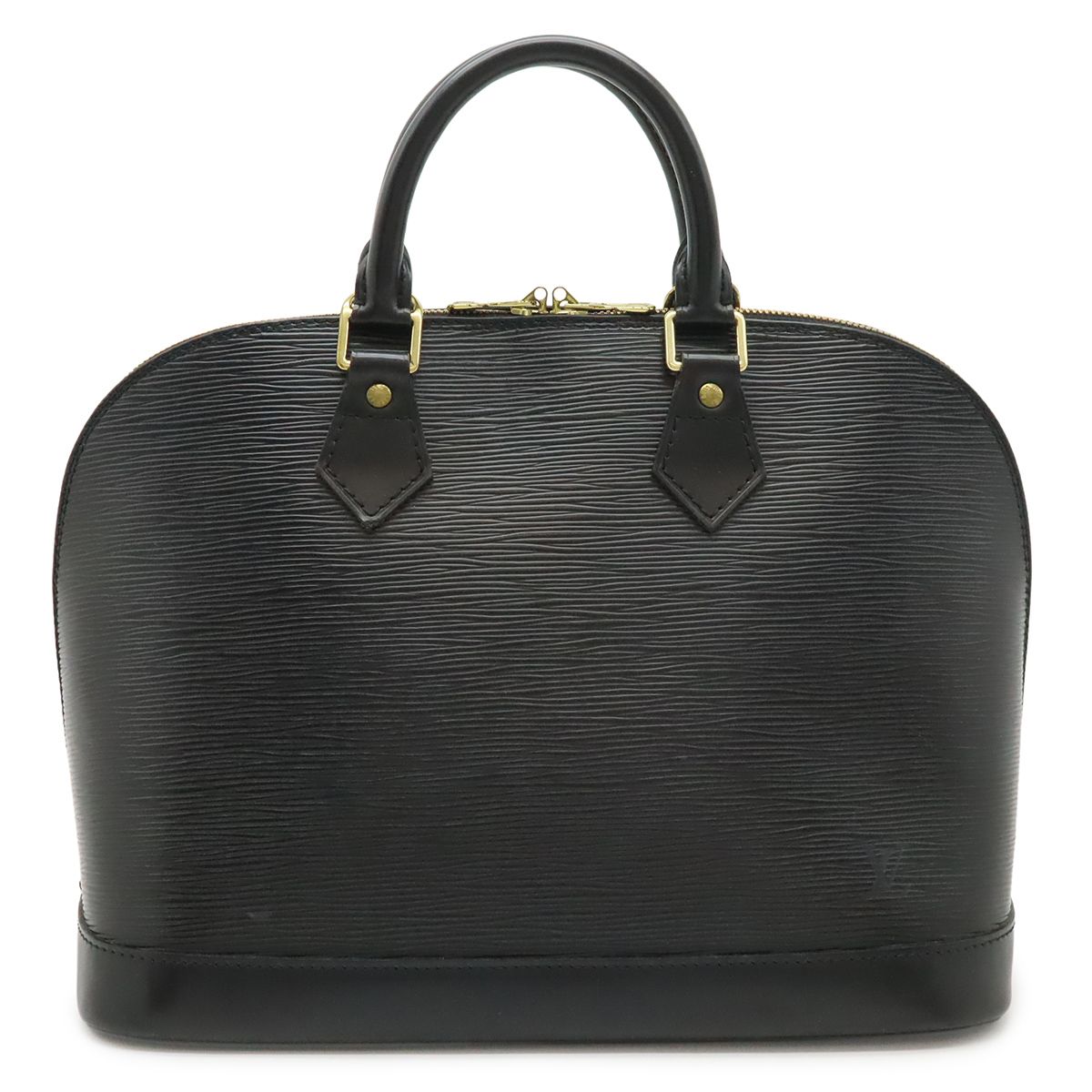 Louis Vuitton Epi Alma Handbag Leather Noir Black Gold