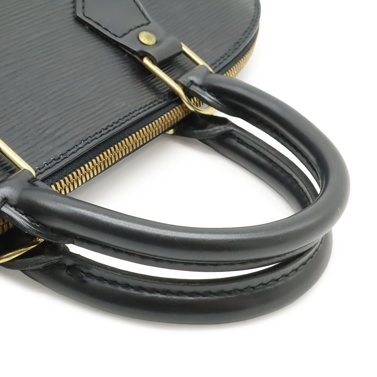 Louis Vuitton Epi Alma Handbag Leather Noir Black Gold — view 4