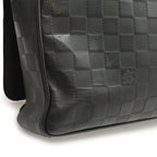 Louis Vuitton Damier Infini District MM Shoulder Bag Onyx Black — view 9