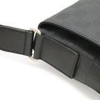 Louis Vuitton Damier Infini District MM Shoulder Bag Onyx Black — view 8