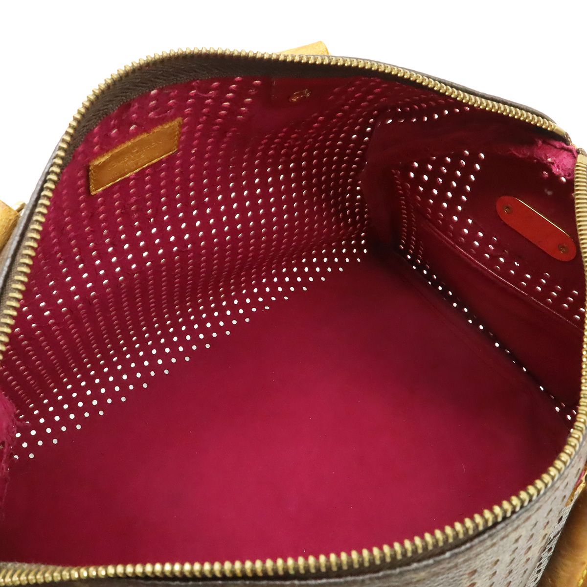 Louis Vuitton Monogram Perfo Speedy 30 Mini Boston Bag Fuchsia Pink — view 6